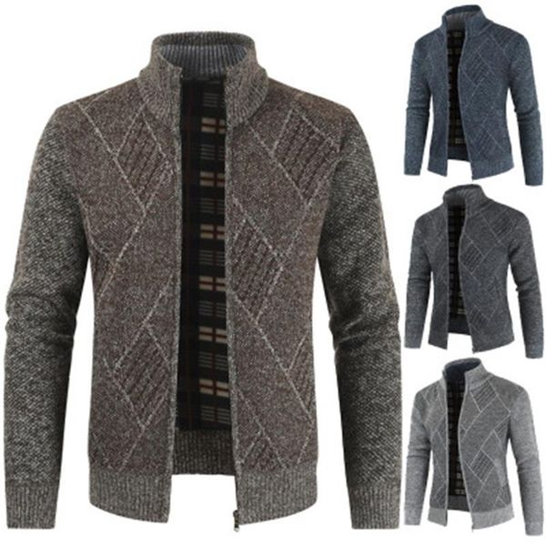 man knitted sweater coats fashion trend long sleeve cardigan stand-up collar zipper outerwear designer male winter new casual slim sweater, Black;brown
man knitted sweater coats fashion trend long sleeve cardigan stand-up collar zipper outerwear designer male winter new casual slim sweater, Black;brown