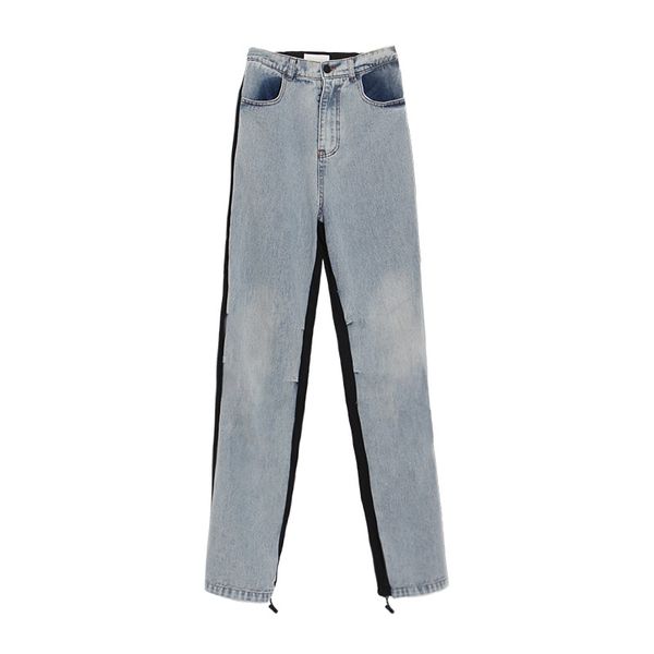 2020 autumn and winter new fashion street style personality patchwork women's jeans new middle waist loose straight trousers women pant, Blue
2020 autumn and winter new fashion street style personality patchwork women's jeans new middle waist loose straight trousers women pant, Blue