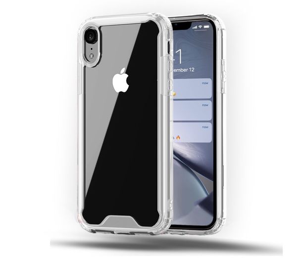 clear acrylic case for iphone 12 pro max mni 11 xr x xs 8 7 plus heave duty shockproof hard pc tpu transparent protective cover skin