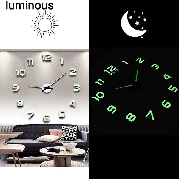 3d luminous big wall clock mirror sticker diy living room home decor fashion watches arrival quartz wmtzyn
3d luminous big wall clock mirror sticker diy living room home decor fashion watches arrival quartz wmtzyn