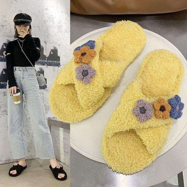 slippers curly fur slides multicolor flowers cross band fluffy cut-out open toe pantufas cozy candy colors lamb indoor shoes, Black
slippers curly fur slides multicolor flowers cross band fluffy cut-out open toe pantufas cozy candy colors lamb indoor shoes, Black