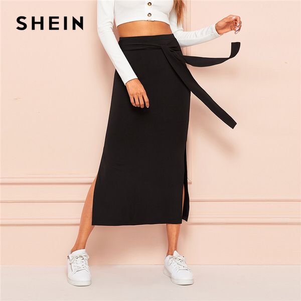 shein tie waist split side solid skirt 2019 black full length knot spring autumn shift high waist straight skirt q1209
shein tie waist split side solid skirt 2019 black full length knot spring autumn shift high waist straight skirt q1209