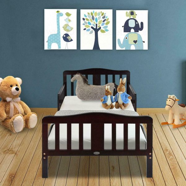 Toddler Beds With Safety Rails Frame For Kids Children Bedroom Dorm