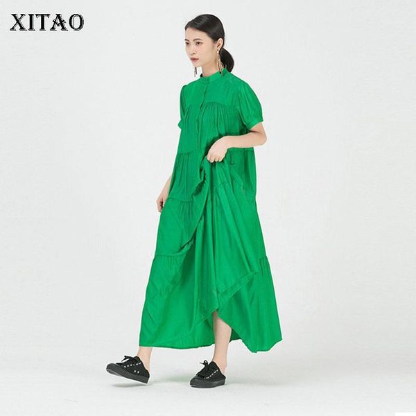 xitao patchwork draped dress women summer casual fashion new style temperament loose stand collar short sleeve dress dzl10801, Black;gray
xitao patchwork draped dress women summer casual fashion new style temperament loose stand collar short sleeve dress dzl10801, Black;gray