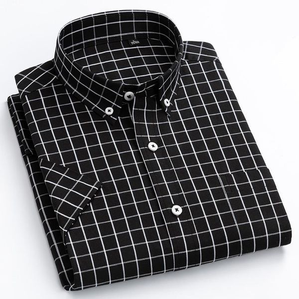 macrosea men's casual plaid shirt 100% cotton men's summer big & small plaid shirts short sleeve mens social shirts, White;black
macrosea men's casual plaid shirt 100% cotton men's summer big & small plaid shirts short sleeve mens social shirts, White;black