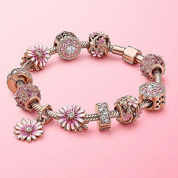 2020 2020 new 100%925 sterling silver spring girl pink flower world hollowed out petals fashion bracelet jewelry female wsaf#, White
2020 2020 new 100%925 sterling silver spring girl pink flower world hollowed out petals fashion bracelet jewelry female wsaf#, White