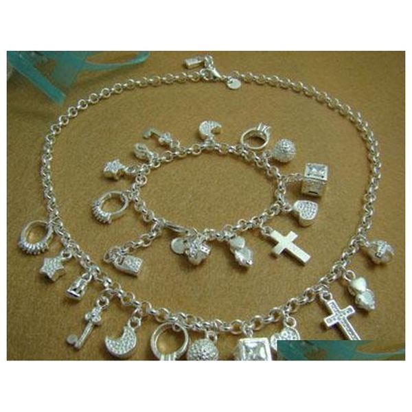 wholesale - retail christmas gift 925 silver fashion new necklace+bracelet set s72 xk1l7
wholesale - retail christmas gift 925 silver fashion new necklace+bracelet set s72 xk1l7