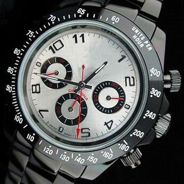 black pvd silver number dial 116500 40mm automatic mechanical movement sapphire glass mens stainless steel strap watches, Slivery;brown
black pvd silver number dial 116500 40mm automatic mechanical movement sapphire glass mens stainless steel strap watches, Slivery;brown