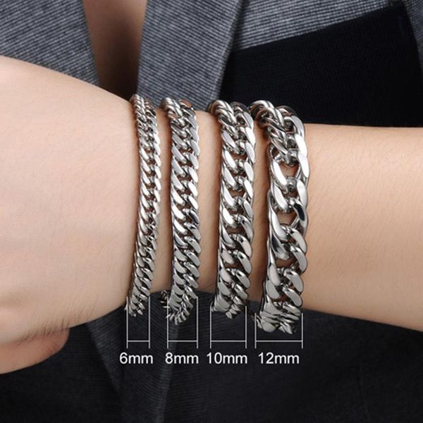 punk stainless steel mens bracelet classical bicycle link chain 6mm 8mm heavy women hand wrist bracelets vb518, Black
punk stainless steel mens bracelet classical bicycle link chain 6mm 8mm heavy women hand wrist bracelets vb518, Black