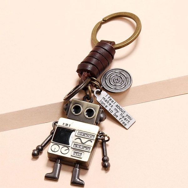 keychains creativity alloy robot key chains for women vintage weave leather keychain luxury car bag accessories friends boyfriend gift, Silver
keychains creativity alloy robot key chains for women vintage weave leather keychain luxury car bag accessories friends boyfriend gift, Silver