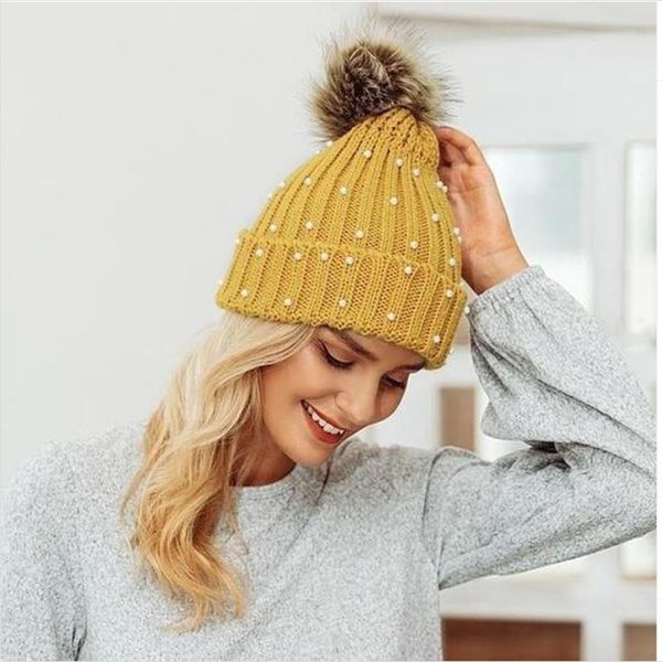 beanie/skull caps fashion pearl fur pom warm knitted hats for women skullies beanie hat winter bonnet femme cap gorras de invierno para muje, Blue;gray
beanie/skull caps fashion pearl fur pom warm knitted hats for women skullies beanie hat winter bonnet femme cap gorras de invierno para muje, Blue;gray