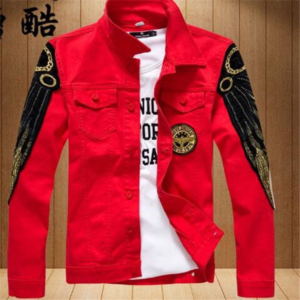 spring and autumn new red korean denim jacket men's slim long-sleeved denim jacket men's jackets clothesouterwear, Black;brown
spring and autumn new red korean denim jacket men's slim long-sleeved denim jacket men's jackets clothesouterwear, Black;brown