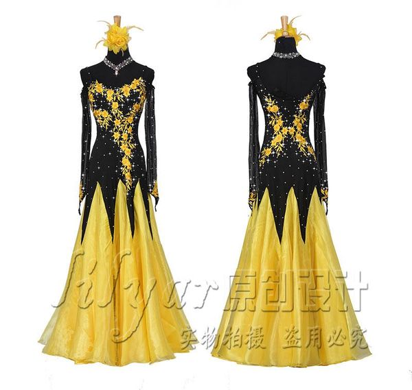 stage wear modern skirt show dress social black thin yellow embroidered diamond, Black;red
stage wear modern skirt show dress social black thin yellow embroidered diamond, Black;red