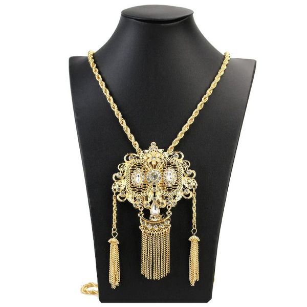 pendant necklaces sunspicems algerian krafach kravash crystal long necklace for women chain gold color france wedding jewelry gift, Silver
pendant necklaces sunspicems algerian krafach kravash crystal long necklace for women chain gold color france wedding jewelry gift, Silver