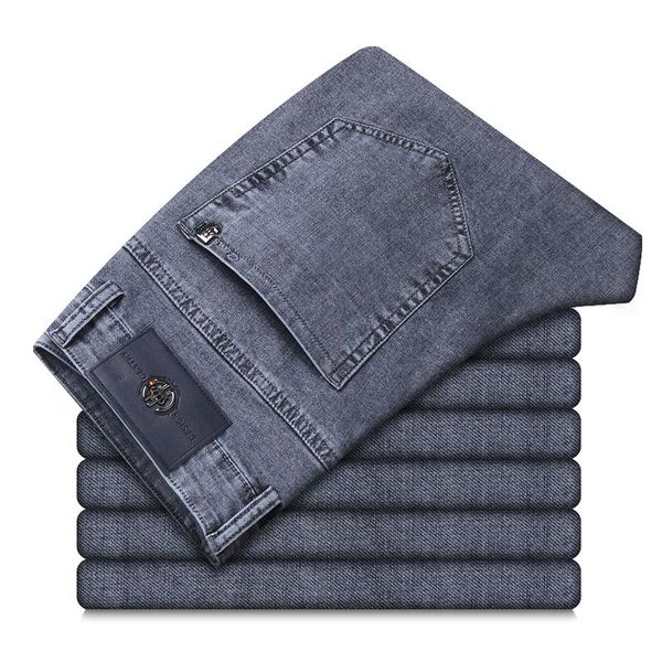 men's jeans trendy fashion business casual 2021 spring and summer loose straight trousers classic all-match elasticity pants, Blue
men's jeans trendy fashion business casual 2021 spring and summer loose straight trousers classic all-match elasticity pants, Blue