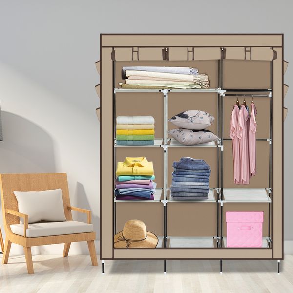 69 inch portable cloth wardrobe high-leg non-woven fabric rack assemble closet wardrobe storage space organizer cabinet 3 color item
69 inch portable cloth wardrobe high-leg non-woven fabric rack assemble closet wardrobe storage space organizer cabinet 3 color item