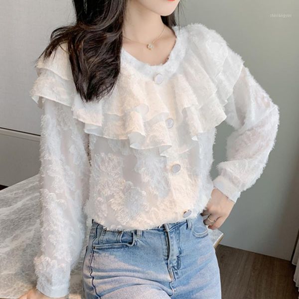 ruffles chiffon white lace elegant female long sleeve lace chiffon blouse fashion women clothing shirt korean1
ruffles chiffon white lace elegant female long sleeve lace chiffon blouse fashion women clothing shirt korean1