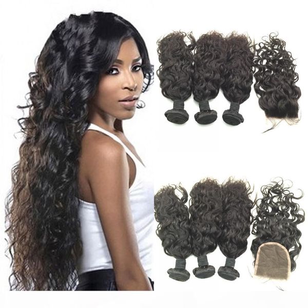 brazilian hair with closure unprocessed human hair weave hair bundles with lace closure brazilian water wave with closure, Black
brazilian hair with closure unprocessed human hair weave hair bundles with lace closure brazilian water wave with closure, Black