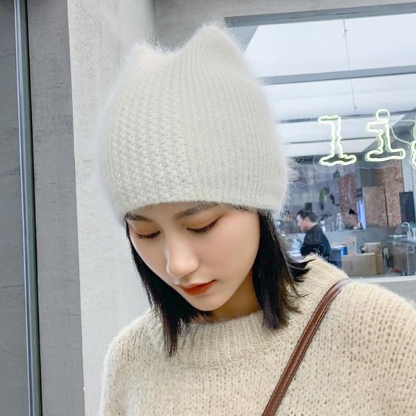 beanie/skull caps simple girl fur ear beanie hat for women winter skullies warm wool cap gorros female, Blue;gray
beanie/skull caps simple girl fur ear beanie hat for women winter skullies warm wool cap gorros female, Blue;gray