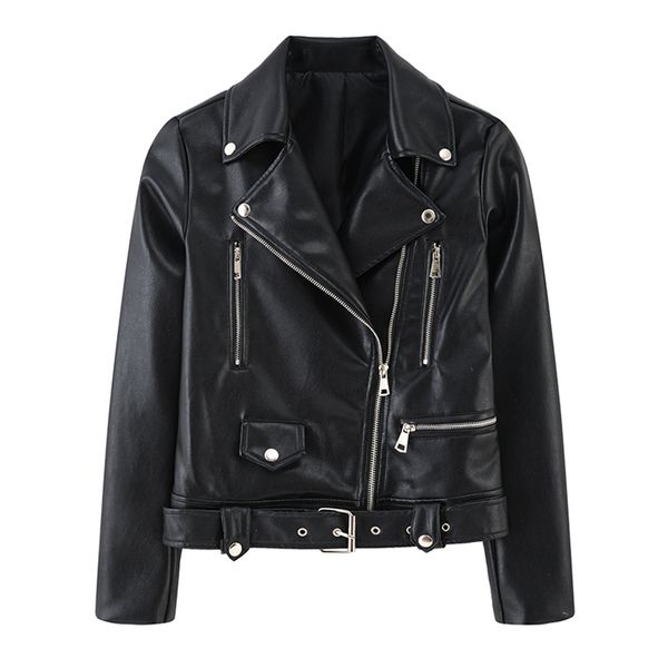 2021 new autumn women of female plutonium short belt black biker leather jacket outwear yspd
2021 new autumn women of female plutonium short belt black biker leather jacket outwear yspd