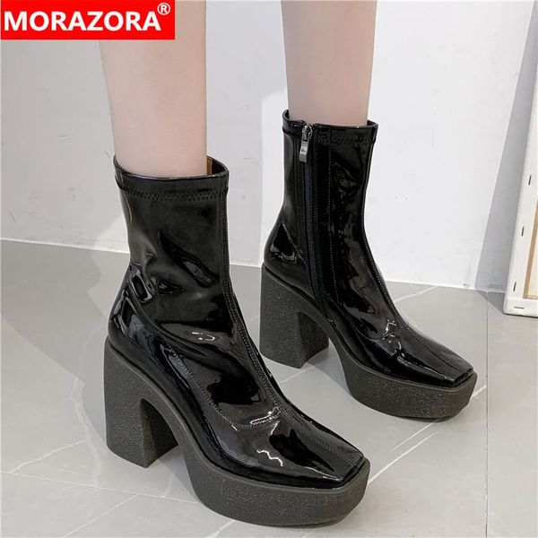 morazora 2021 new arrival ankle boots fashion stretch women boots thick heels square toe ladies platform, Black
morazora 2021 new arrival ankle boots fashion stretch women boots thick heels square toe ladies platform, Black
