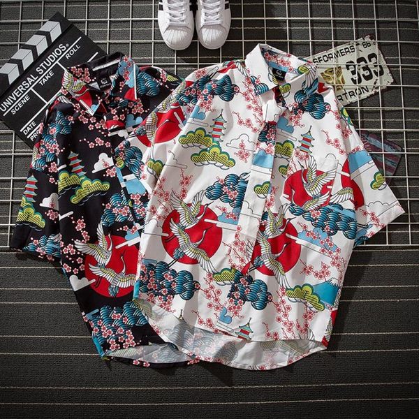 shirt men streetwear chemise homme summer men shirt print shirts casual short sleeve beach loose blouse y606, White;black
shirt men streetwear chemise homme summer men shirt print shirts casual short sleeve beach loose blouse y606, White;black