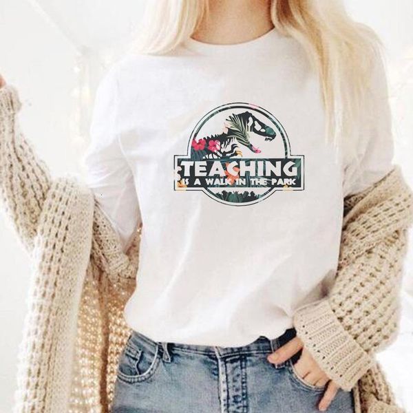 teaching a walk in the park t shirt jurassic park t-shirt women fitness short sleeve harajuku teacher tees drop shipping, White
teaching a walk in the park t shirt jurassic park t-shirt women fitness short sleeve harajuku teacher tees drop shipping, White