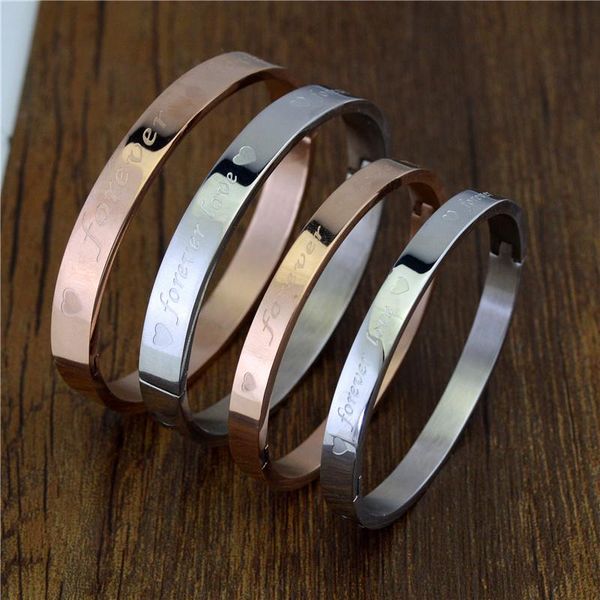 vintage forever love couple bracelets for women boho jewelry 2020 new style 8mm stainless steel bangles femme drop shipping, Black
vintage forever love couple bracelets for women boho jewelry 2020 new style 8mm stainless steel bangles femme drop shipping, Black