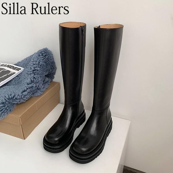 boots black round toe thick sole knee high women genuine leather motoycycle woman knight zapatos de mujer
boots black round toe thick sole knee high women genuine leather motoycycle woman knight zapatos de mujer
