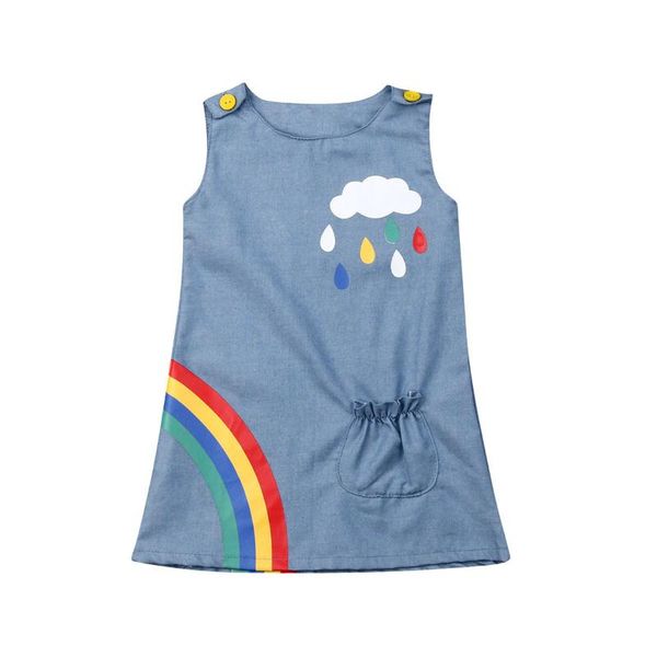 girl's dresses toddler baby girl blue dress sleeveless rainbow cloud print suspender with pocket summer casual, Red;yellow
girl's dresses toddler baby girl blue dress sleeveless rainbow cloud print suspender with pocket summer casual, Red;yellow