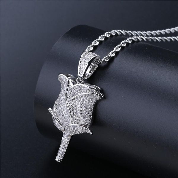 hip hop icel out bling cubic micro-inlaid zircon rose flower pendant & necklace for men jewelry dropshipping, Silver
hip hop icel out bling cubic micro-inlaid zircon rose flower pendant & necklace for men jewelry dropshipping, Silver