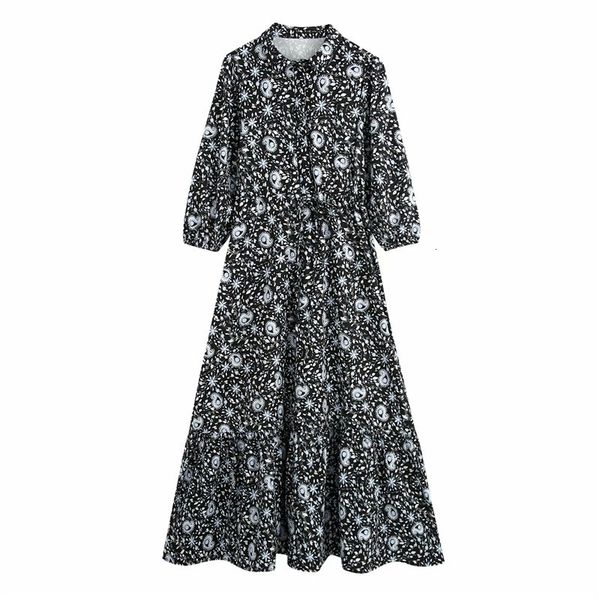 2021 new vintage floral printed ruffled hem long dress women fashion adjustable drawstring belt polo-style buttons dresses f8bf, Black;gray
2021 new vintage floral printed ruffled hem long dress women fashion adjustable drawstring belt polo-style buttons dresses f8bf, Black;gray