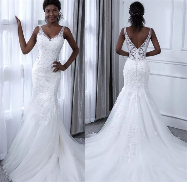 pure white lace mermaid wedding dresses for women 2021 v-neck sleeveless white african bridal gowns lace vestidos de noiva sereia
pure white lace mermaid wedding dresses for women 2021 v-neck sleeveless white african bridal gowns lace vestidos de noiva sereia