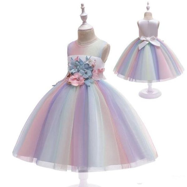 new fashion girls dress lace flowers rainbow baby girl wedding gown party dresses children clothing, White;blue
new fashion girls dress lace flowers rainbow baby girl wedding gown party dresses children clothing, White;blue