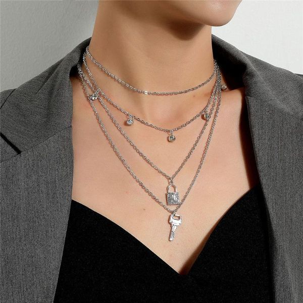 chokers dark gothic lock key choker necklace for men and women gift hip hop geomwtric pendant jewelry punk stylish accessories, Golden;silver
chokers dark gothic lock key choker necklace for men and women gift hip hop geomwtric pendant jewelry punk stylish accessories, Golden;silver