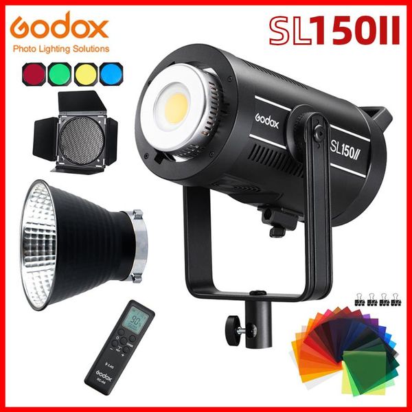 flash heads godox sl150ii sl-150w ii led video light 150w bowens mount daylight balanced 5600k 2.4g wireless x system for camera interview