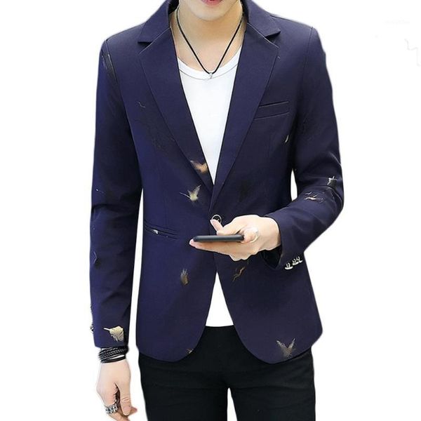 fashion men printed long sleeve lapel one button slim blazer suit jacket coat1, White;black
fashion men printed long sleeve lapel one button slim blazer suit jacket coat1, White;black