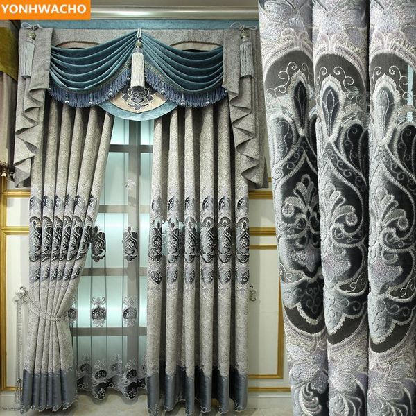 custom curtains italy mediterranean vintage velvet laser embroidered grey cloth blackout curtain tulle valance drapes n8191 
custom curtains italy mediterranean vintage velvet laser embroidered grey cloth blackout curtain tulle valance drapes n8191
