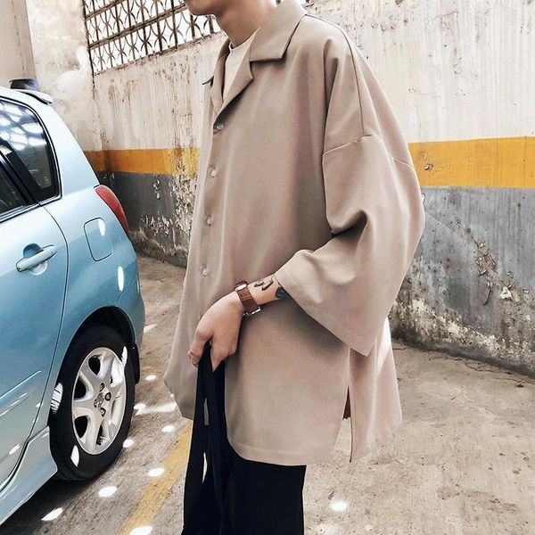 2020 spring and summer new youth popular korean version of loose solid color seven-point sleeve shirt fashion casual wild shirt1, White;black
2020 spring and summer new youth popular korean version of loose solid color seven-point sleeve shirt fashion casual wild shirt1, White;black