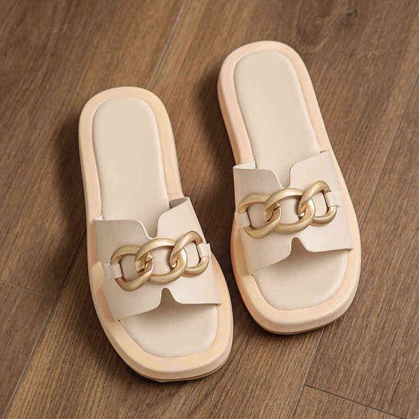 slippers women slippers fashion personality solid color chain design women casual living room external wear flat woman shoes 220307, Black
slippers women slippers fashion personality solid color chain design women casual living room external wear flat woman shoes 220307, Black