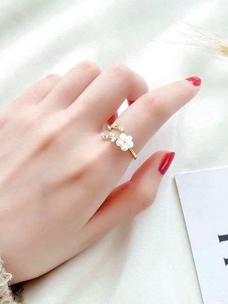japane and korean open flower women's jewelry simple temperament student index finger joint tail trendsetter personality ring, Silver
japane and korean open flower women's jewelry simple temperament student index finger joint tail trendsetter personality ring, Silver