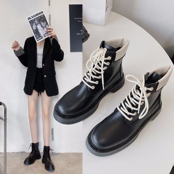 branded women single restore platform leather british style martin motorboots fashion casual slim trend shoes, Black
branded women single restore platform leather british style martin motorboots fashion casual slim trend shoes, Black