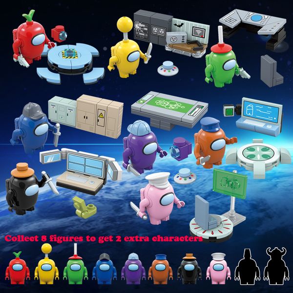 8pcs/set among us space alien figures peluche game model building blocks kit bricks classic kids toy for children christmas giftq1221
8pcs/set among us space alien figures peluche game model building blocks kit bricks classic kids toy for children christmas giftq1221