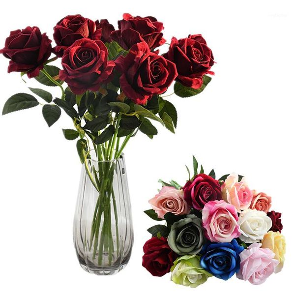 decorative flowers & wreaths 1/2/3/5/10pcs beautiful artificial rose simulation flannel wedding bride bouquet romantic valentines home decor
decorative flowers & wreaths 1/2/3/5/10pcs beautiful artificial rose simulation flannel wedding bride bouquet romantic valentines home decor