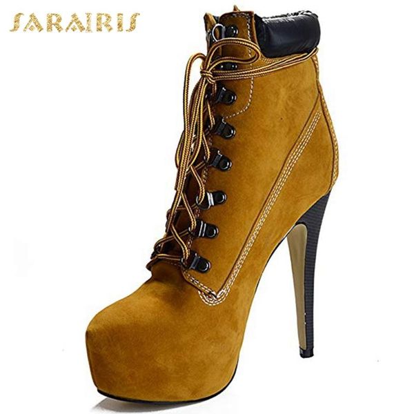 sarairis fashion new british style ankle boots woman shoes thin high heels platform fetish ins lace up shoes ladies boots, Black
sarairis fashion new british style ankle boots woman shoes thin high heels platform fetish ins lace up shoes ladies boots, Black