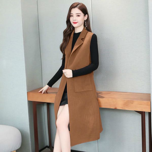 woolen 2021 new jacket medium female winter long sleeveless waistcoat with belt ladies vest y206 qu78, Black;white
woolen 2021 new jacket medium female winter long sleeveless waistcoat with belt ladies vest y206 qu78, Black;white