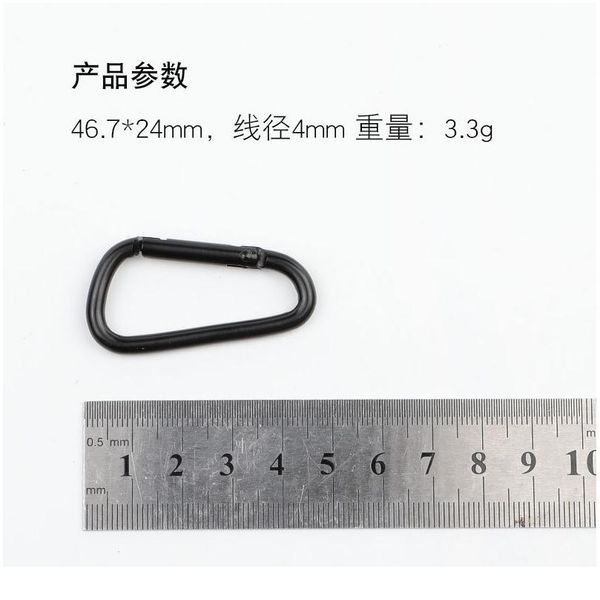 5/10pcs new practical black d shaped aluminum alloy carabiner hook keychain climbing equipment karabiner m qyliso
5/10pcs new practical black d shaped aluminum alloy carabiner hook keychain climbing equipment karabiner m qyliso