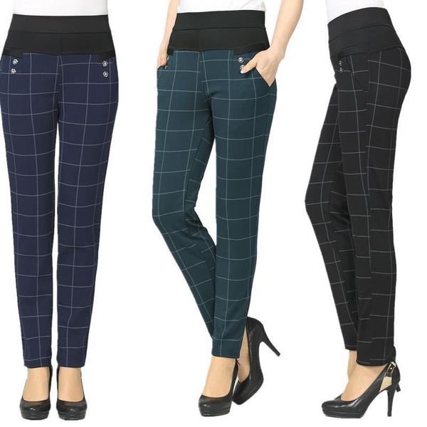 large size 2017 winter women grid pants warm sweat plus thick velvet pants slim high waist stretch pencil pants female trousers, Black;white
large size 2017 winter women grid pants warm sweat plus thick velvet pants slim high waist stretch pencil pants female trousers, Black;white