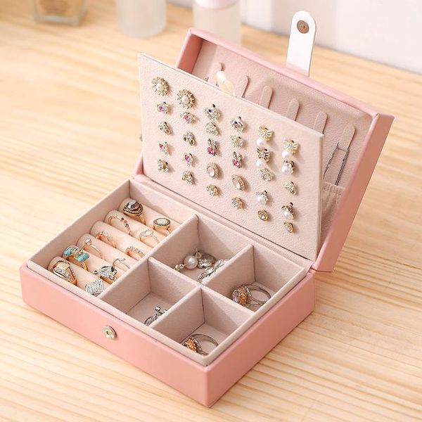 lady leather portable jewelry organizer display travel jewelry case boxes box with button lipstick storage birthday gift, Pink;blue
lady leather portable jewelry organizer display travel jewelry case boxes box with button lipstick storage birthday gift, Pink;blue
