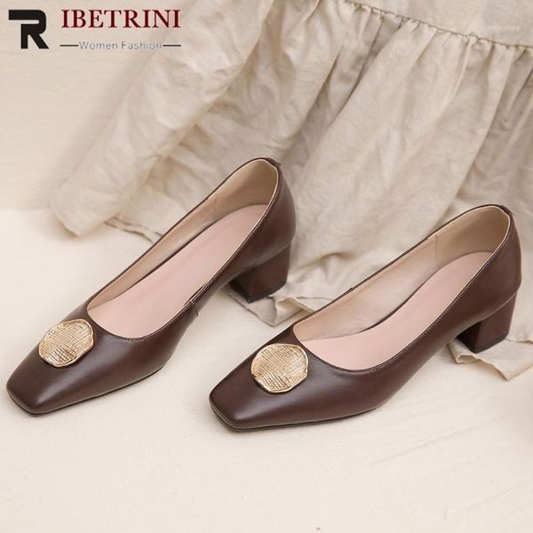 ribetrini new concise metal decoration office shoes woman med heels genuine leather pumps women square toe dress pumps1, Black
ribetrini new concise metal decoration office shoes woman med heels genuine leather pumps women square toe dress pumps1, Black